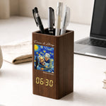 Forever-To-Go-Custom-Photo-Van-Gogh-Art-Personalized-Pen-Holder-With-Clock-2