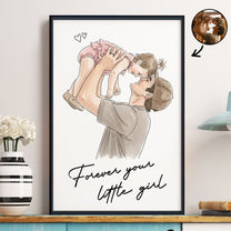 Forever-Your-Little-Girl-Watercolor-Fathers-Day-Gift-For-Dad-Husband-New-Dad-Personalized-Poster-0