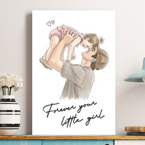 Forever-Your-Little-Girl-Watercolor-Fathers-Day-Gift-For-Dad-Husband-New-Dad-Personalized-Poster-1