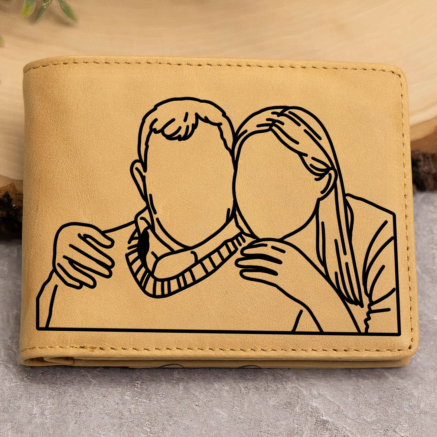 Forget Father's Day I Love You Everyday - Personalized Photo Leather Wallet