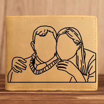 Forget Father's Day I Love You Everyday - Personalized Photo Leather Wallet