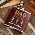 Forget Father's Day We Love You Everyday - Personalized Leather Flask