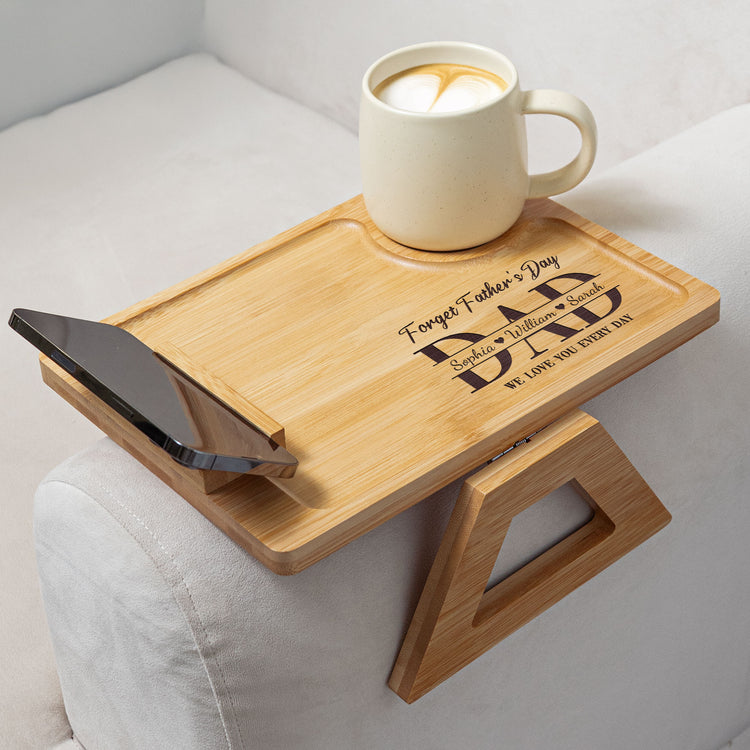 Forget-Father'S-Day-We-Love-You-Every-Day-Personalized-Wooden-Couch-Arm-Table-5