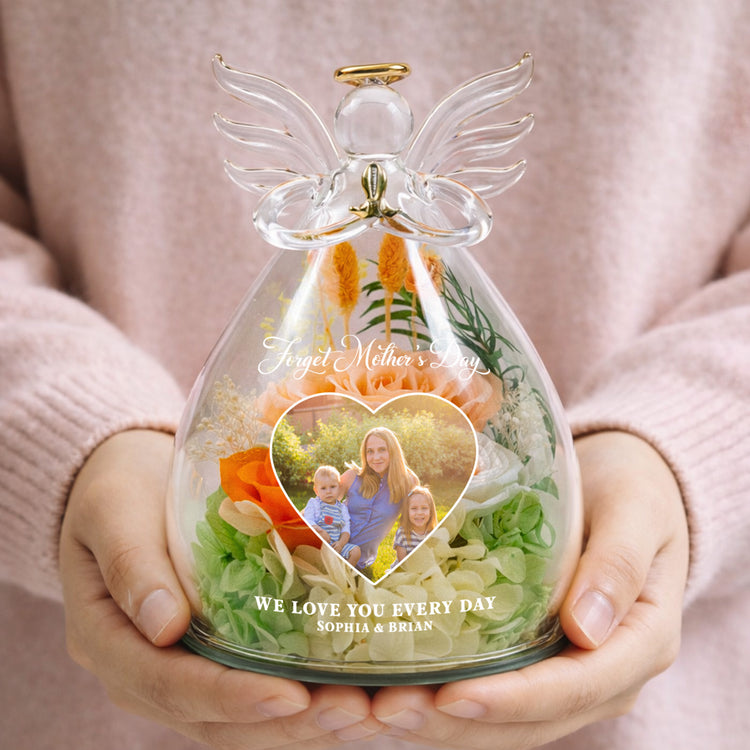 Forget-Mothers-Day-We-Love-You-Every-Day-Personalized-Flower-In-Glass-Angel-Figurines-6