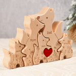 Fox Family - Personalized Wooden Fox Family Puzzle
