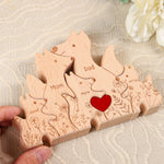 Fox Family - Personalized Wooden Fox Family Puzzle