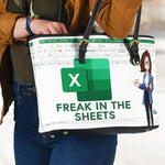 Freak In The Sheets - Gift For Accountant, Coworker - Personalized Leather Tote Bag