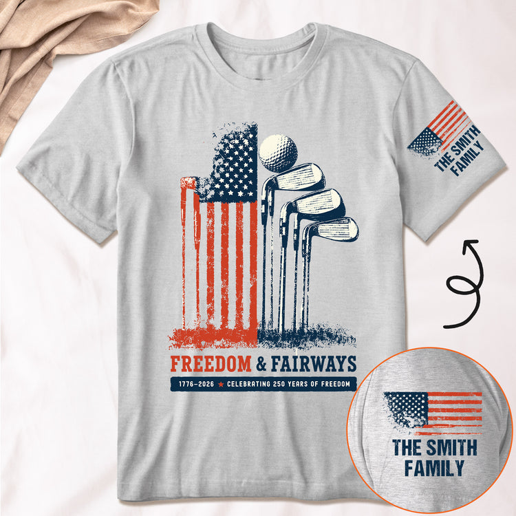 Freedom-&-Fairways-Golf-Lovers-Gifts-For-Him,-Celebrating-250-Years-Of-Freedom-Personalized-Shirt-4
