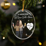 Friend Is God's Way Making Sure We Never Walk Alone - Personalized Acrylic Ornament