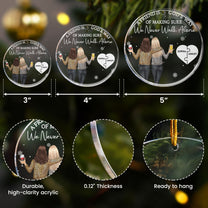 Friend Is God's Way Making Sure We Never Walk Alone - Personalized Acrylic Ornament