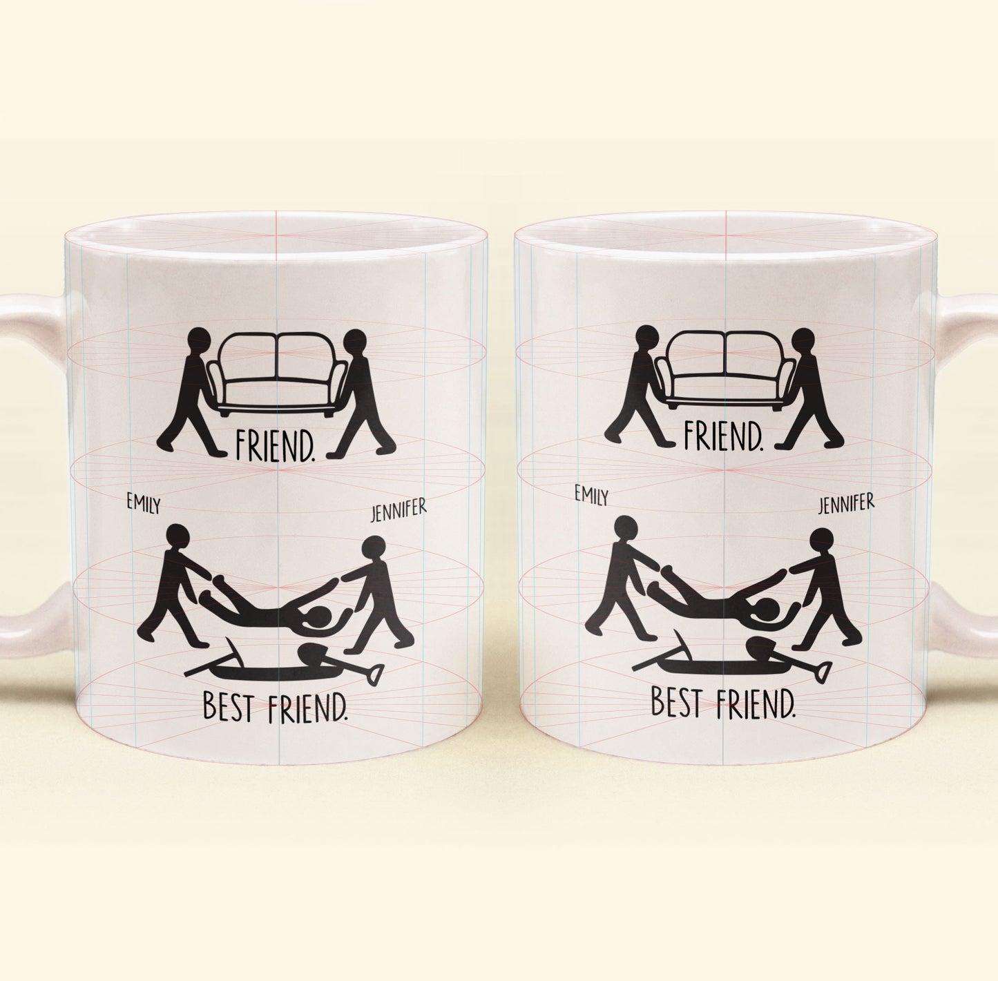 Friend Vs Best Friend Funny - Personalized Mug