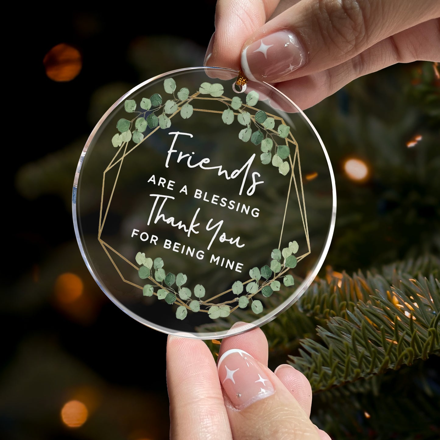 Friends Are A Blessing - Acrylic Ornament