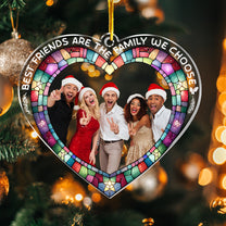 Friends Are Family - Personalized Acrylic Photo Ornament