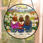 Friends Are God's Way Of - Personalized Stained Glass Window Hanging Suncatcher