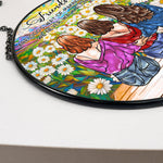 Friends Are God's Way Of - Personalized Stained Glass Window Hanging Suncatcher