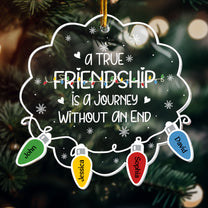 Friends Are Like Christmas Lights - Personalized Acrylic Ornament