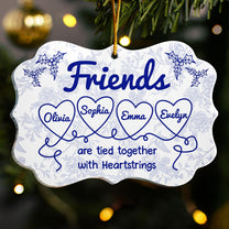 Friends Are Tied Together With Heartstrings - Personalized Acrylic Ornament