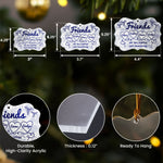 Friends Are Tied Together With Heartstrings - Personalized Acrylic Ornament