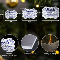 Friends Are Tied Together With Heartstrings - Personalized Acrylic Ornament