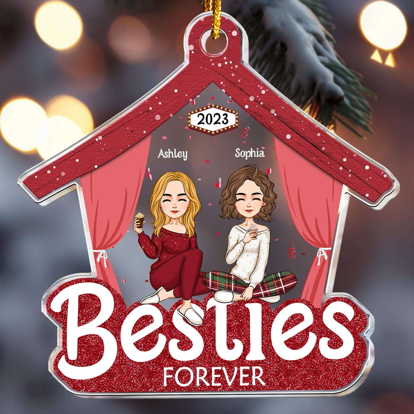 Friends - Besties Forever - Ver 2 - Personalized Acrylic Ornament