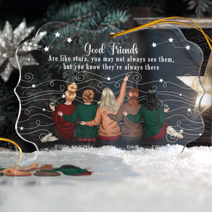 Friends Like Star - Thank You Gifts For Friends, Sisters - Personalized Acrylic Ornament - Gift For Friend
