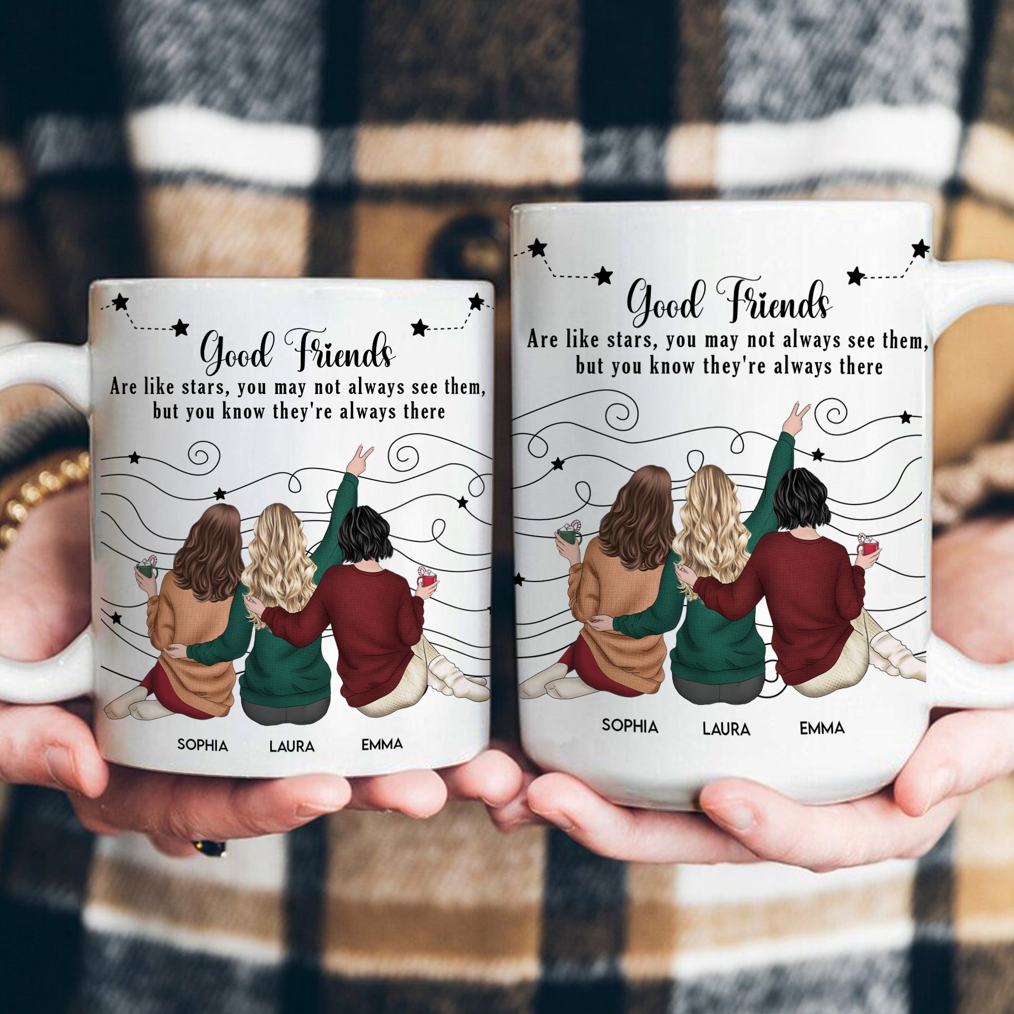Friends Like Star - Thank You Gifts For Friends, Sisters - Personalized Mug