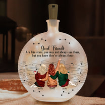 Friends Like Star - Thank You Gifts For Friends, Sisters - Personalized Round Flat Bottle Light