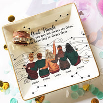 Friends Like Star - Thank You Gifts For Friends, Sisters - Personalized Square Jewelry Dish