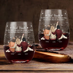 Friends Like Star - Thank You Gifts For Friends, Sisters - Personalized Stemless Wine Glass