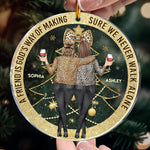Friends Sisters Together - Personalized Acrylic Ornament - Gift For Friend