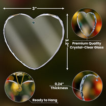 Friends Sisters Tied Together With Heartstrings - Personalized Heart Glass Ornament