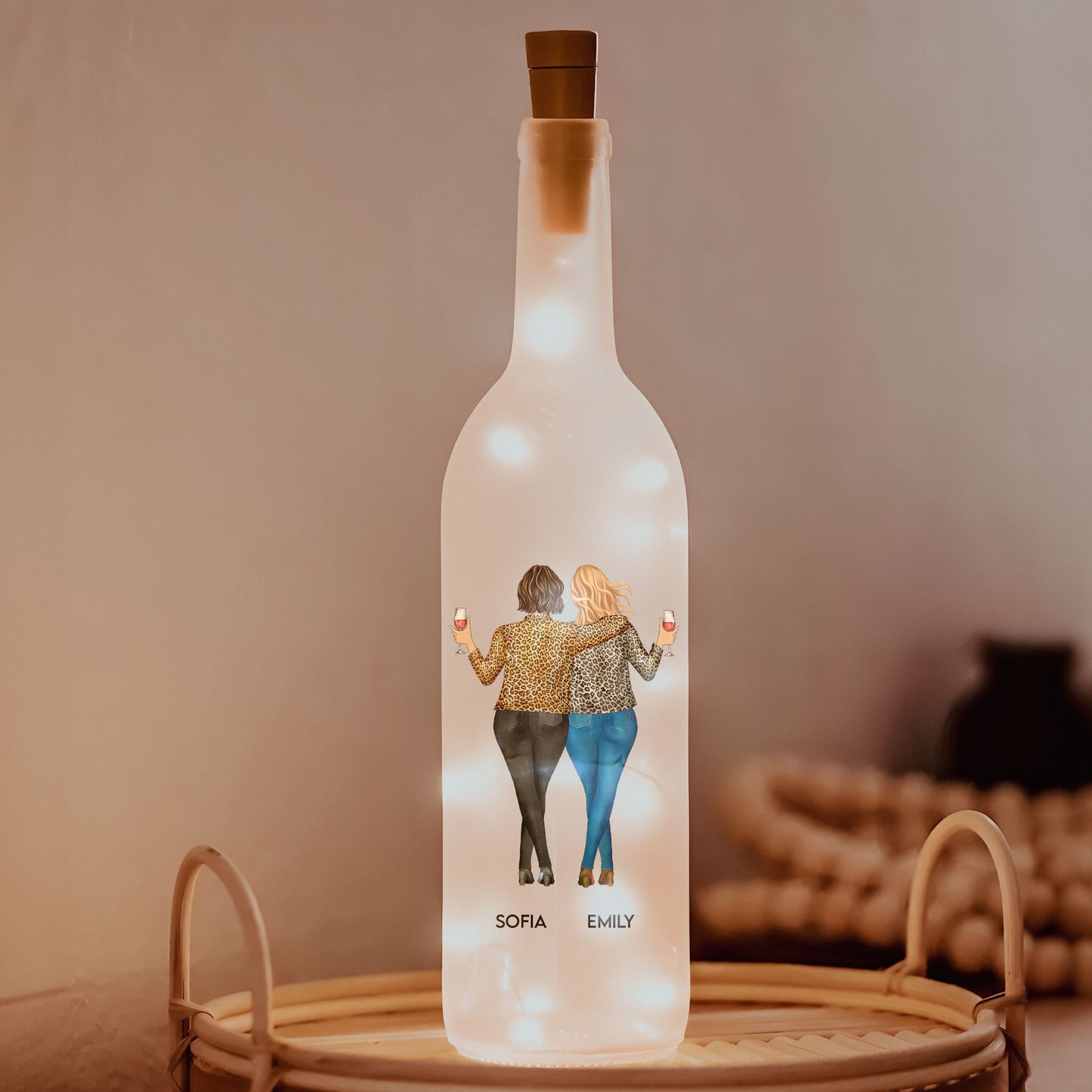 Friends That Turned Into Family - Personalized Bottle Lamp