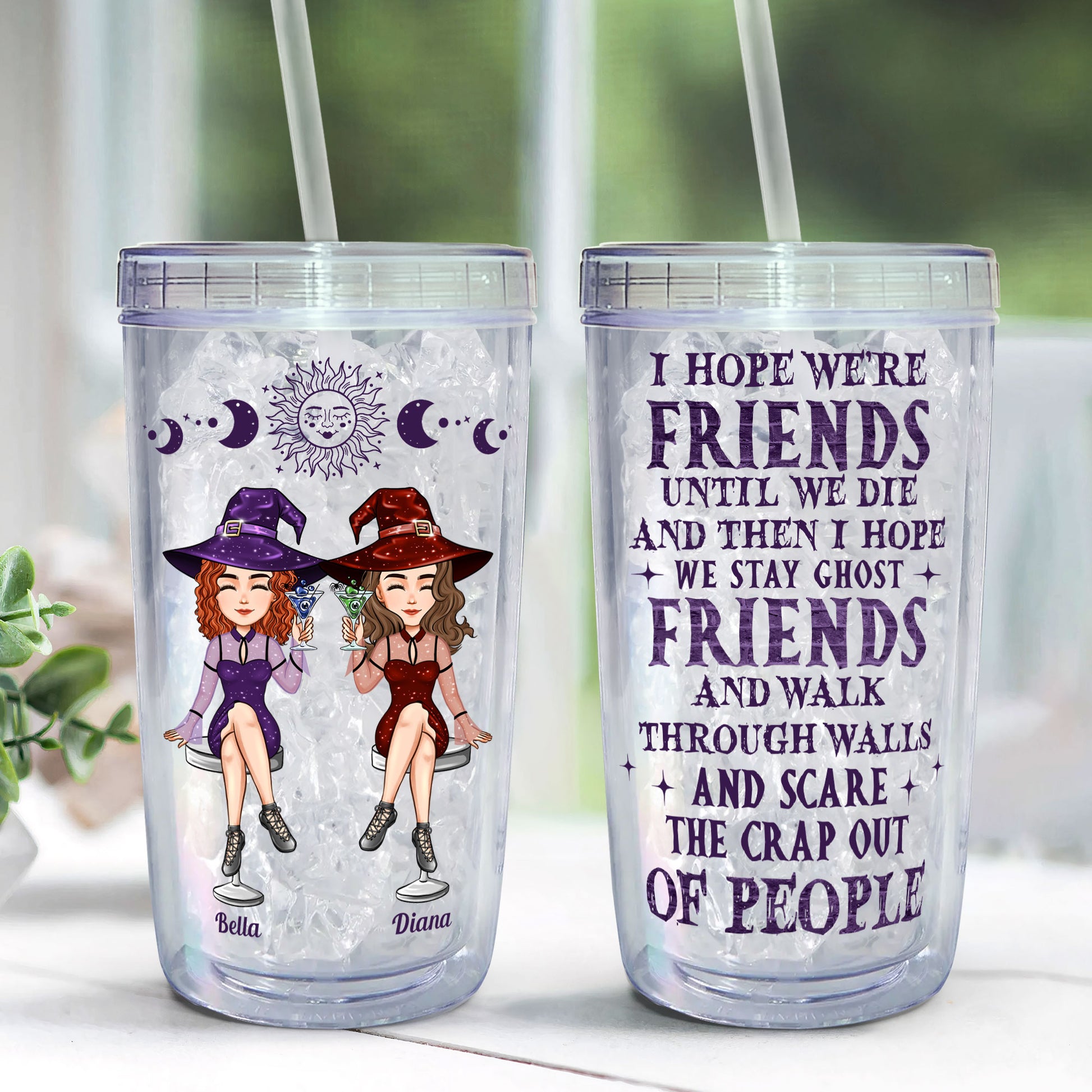 Ghost Personalized Halloween Acrylic Double Wall Tumbler