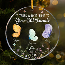 Friends We Never Walk Alone - Butterfly Version - Personalized Acrylic Ornament