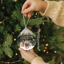 Friends We Never Walk Alone - Personalized Glass Ornament With Silver Cap