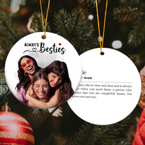 Friendship Besties Soul Sisters Definition - Personalized Ceramic Photo Ornament