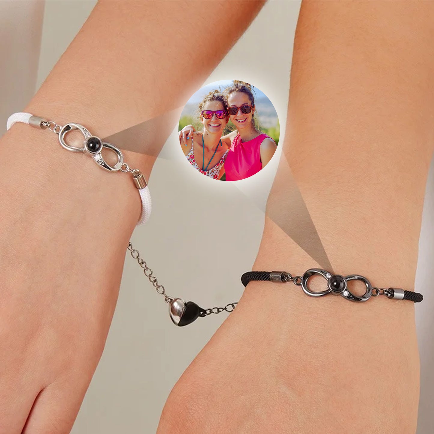 Friendship Gifts Idea Besties Forever - Custom Photo Projection Bracelets