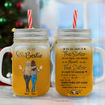 Friendship Thank You For Standing By My Side - Personalized Mason Jar Cup With Straw