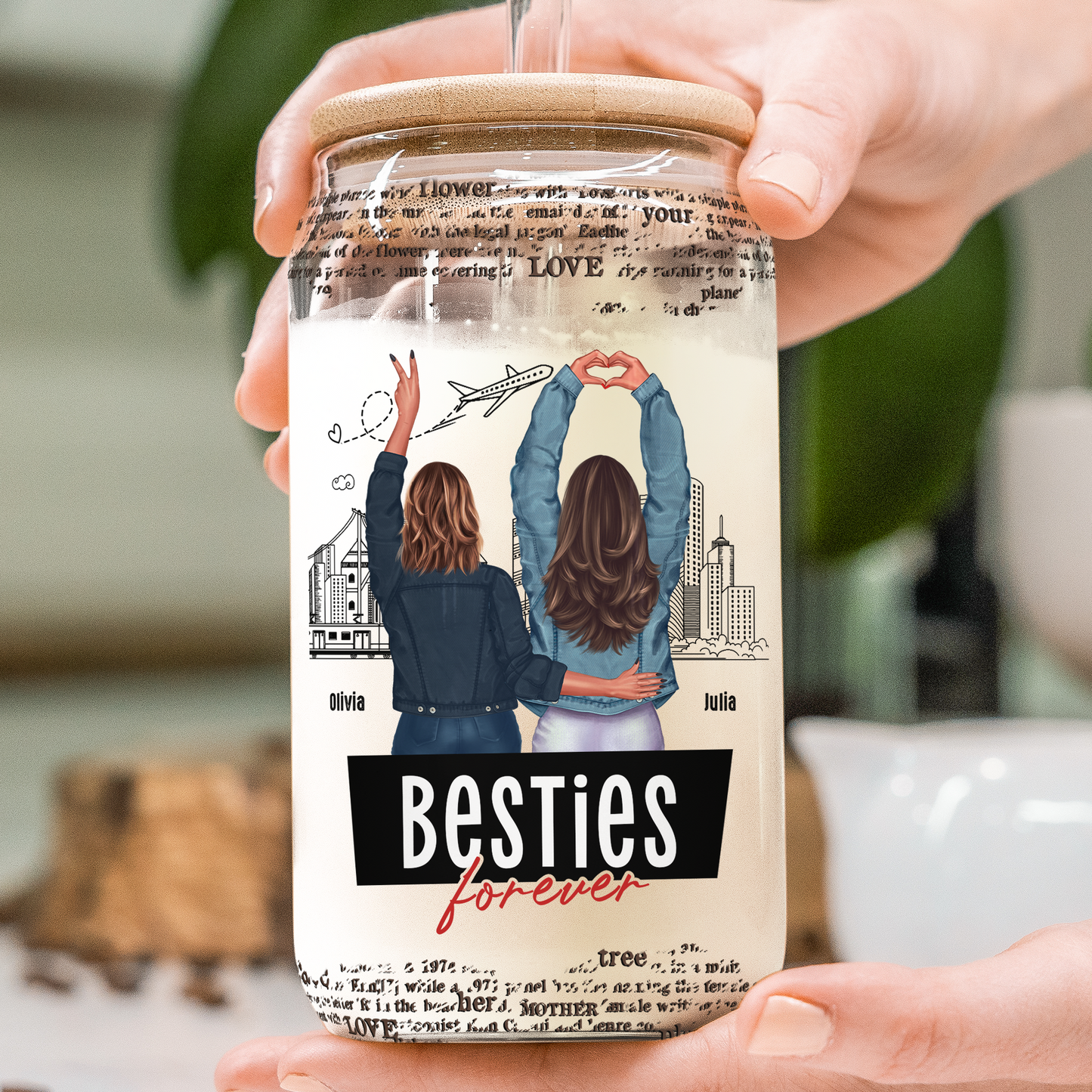 Friendship To My Badass Soul Sister - Personalized Clear Glass Cup