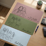 Friendship-Gift-Custom-Photo-Sketch-Line-Art-Personalized-Desk-Mat-1