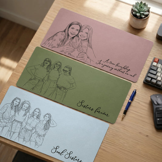 Friendship-Gift-Custom-Photo-Sketch-Line-Art-Personalized-Desk-Mat-1