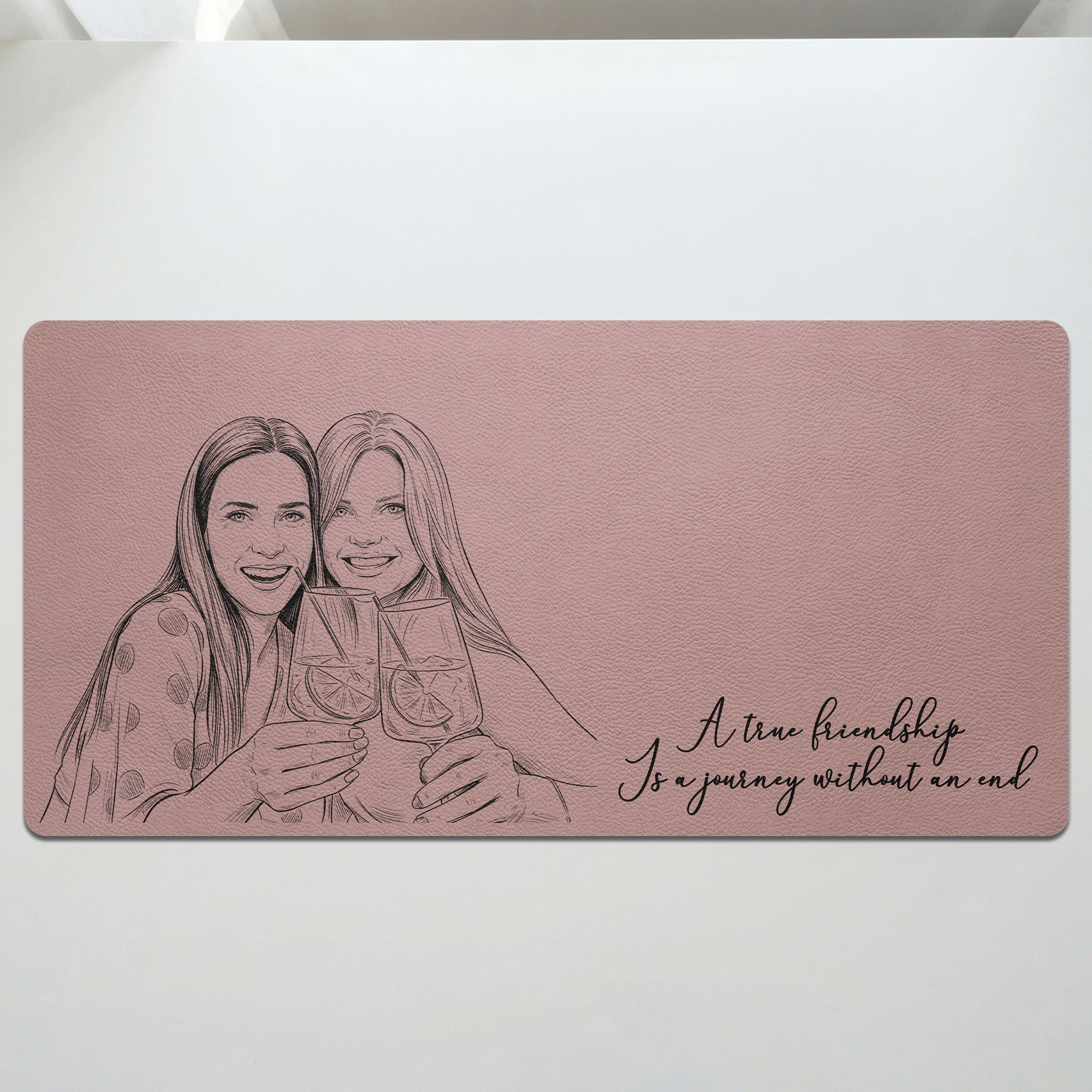 Friendship-Gift-Custom-Photo-Sketch-Line-Art-Personalized-Desk-Mat-3