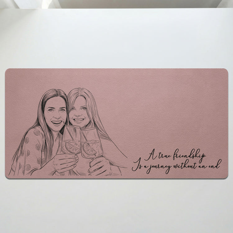 Friendship-Gift-Custom-Photo-Sketch-Line-Art-Personalized-Desk-Mat-3