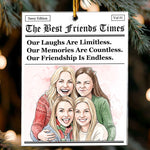 Friendship-Gifts Custom Photo Watercolor Art Christmas Gifts For Friends - Personalized Ornament 2