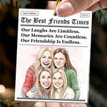 Friendship-Gifts Custom Photo Watercolor Art Christmas Gifts For Friends - Personalized Ornament 5