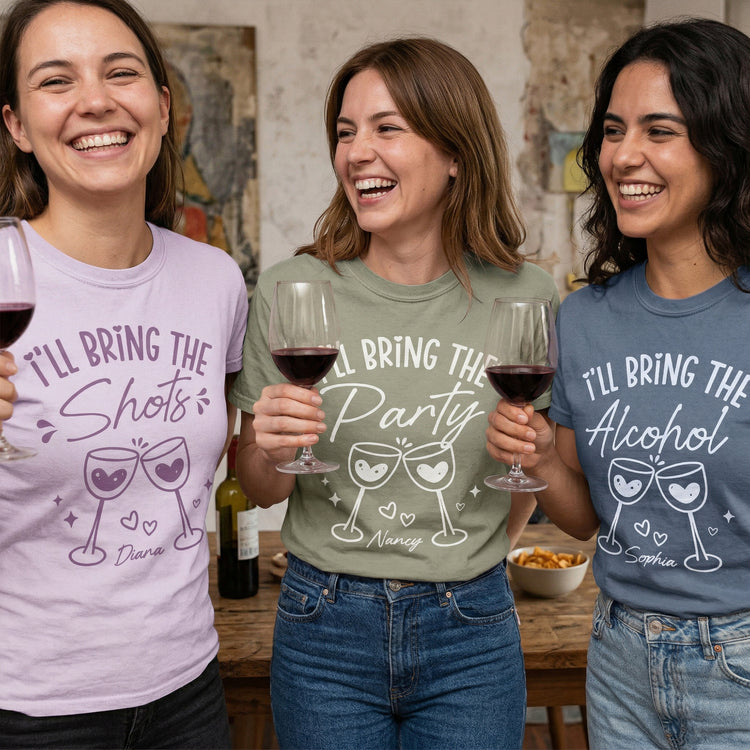 Friendship-I'll-Bring-The-Funny-Group-Tee-Personalized--Comfort-Tee 2