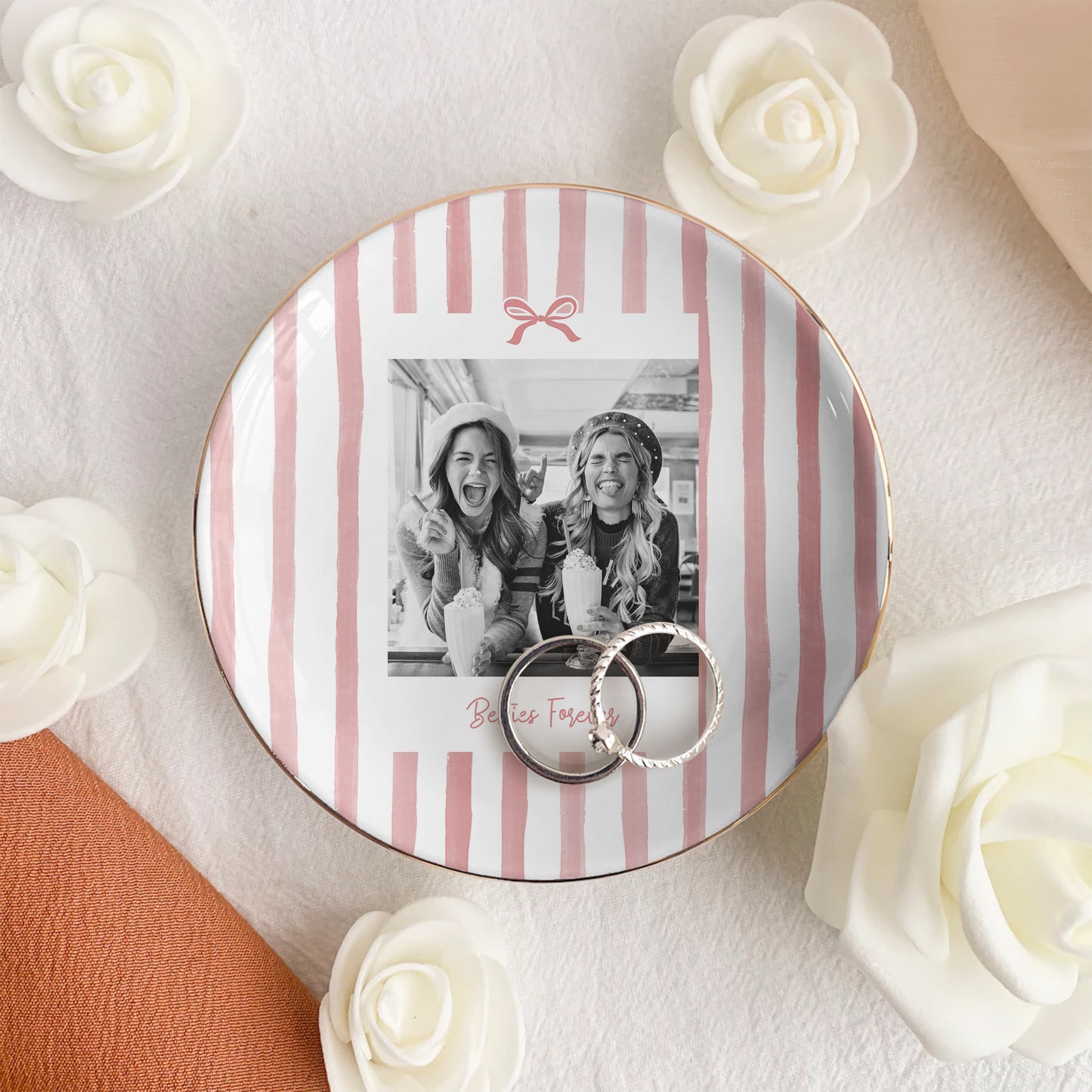 Friendship-Thank-You-Gift-Custom-Photo-&-Message,-Ceramic-Trinket-Tray-Stripe-With-Bow-Personalized-Jewelry-Dish2