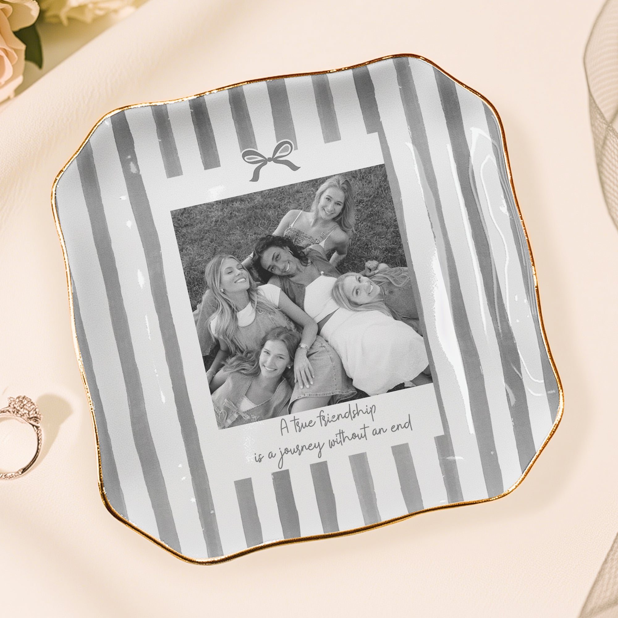 Friendship-Thank-You-Gift-Custom-Photo-&-Message,-Ceramic-Trinket-Tray-Stripe-With-Bow-Personalized-Jewelry-Dish6