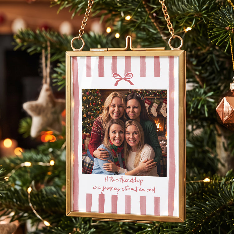 Friendship-Thank-You-Gift-Custom-Photo-&-Message-Stripe-With-Bow-Frame-Personalized-Ornament-5