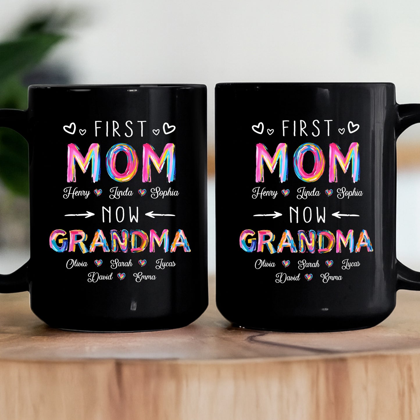 Frist-Mom-Now-Grandma-Brushstroke-Personalized-Mug-3
